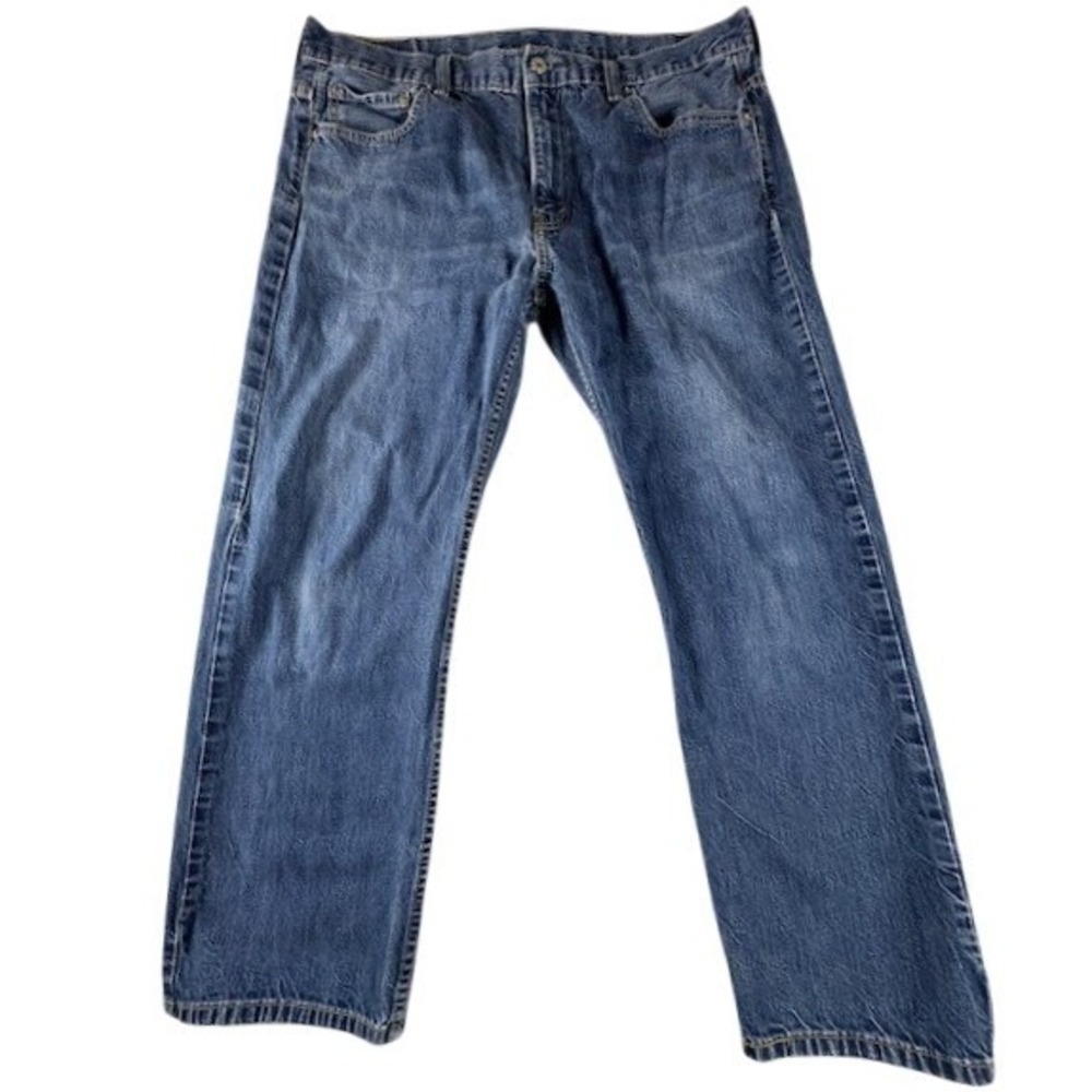 Levis Jeans Mens 36x30 569 Loose Straight Medium Wash Blue Denim Pants